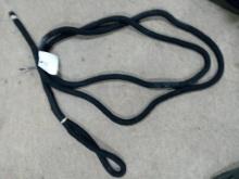 10 foot black rope with looped end