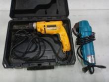 Grinder and Dewalt Drill