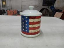 American Flag Cookie Jar