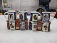 Norman Rockwell Portrait Coffee Mugs 12 in the lot.