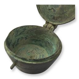 Unusual 17th Century Bronze Barrel-Shaped Locked Weight Container