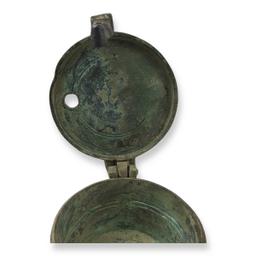 Unusual 17th Century Bronze Barrel-Shaped Locked Weight Container