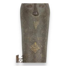 Indian / Persian 19th C Bazu-Band Arm Guard Armor Gold & Silver Inlays