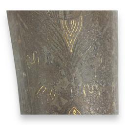 Indian / Persian 19th C Bazu-Band Arm Guard Armor Gold & Silver Inlays