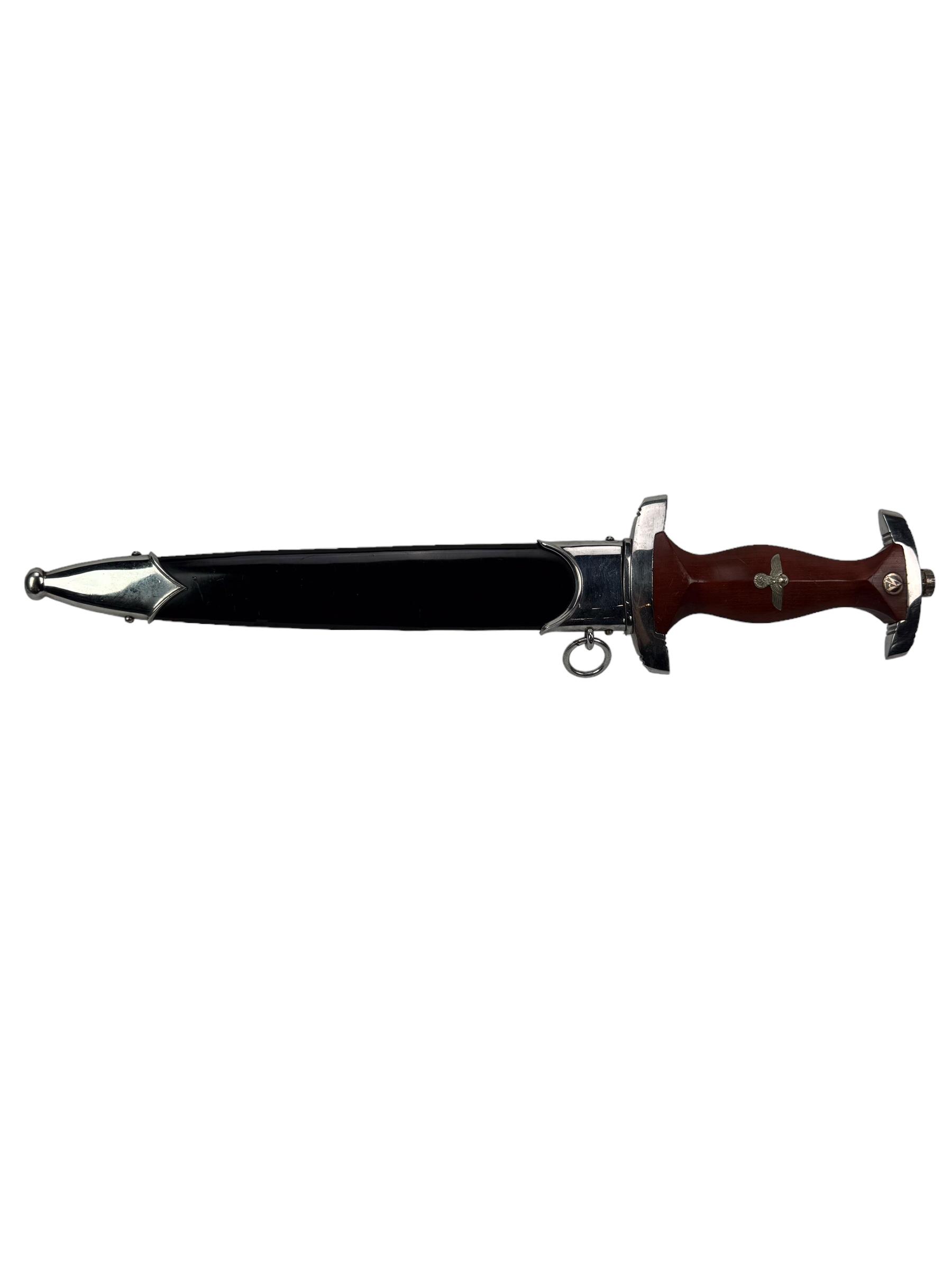 German WW2 Third Reich SA (Sturmabteilung) NSKK Dagger with Sheath and "DRGM" Assman marked hanger