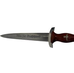 German WW2 Third Reich SA (Sturmabteilung) NSKK Dagger with Sheath and "DRGM" Assman marked hanger