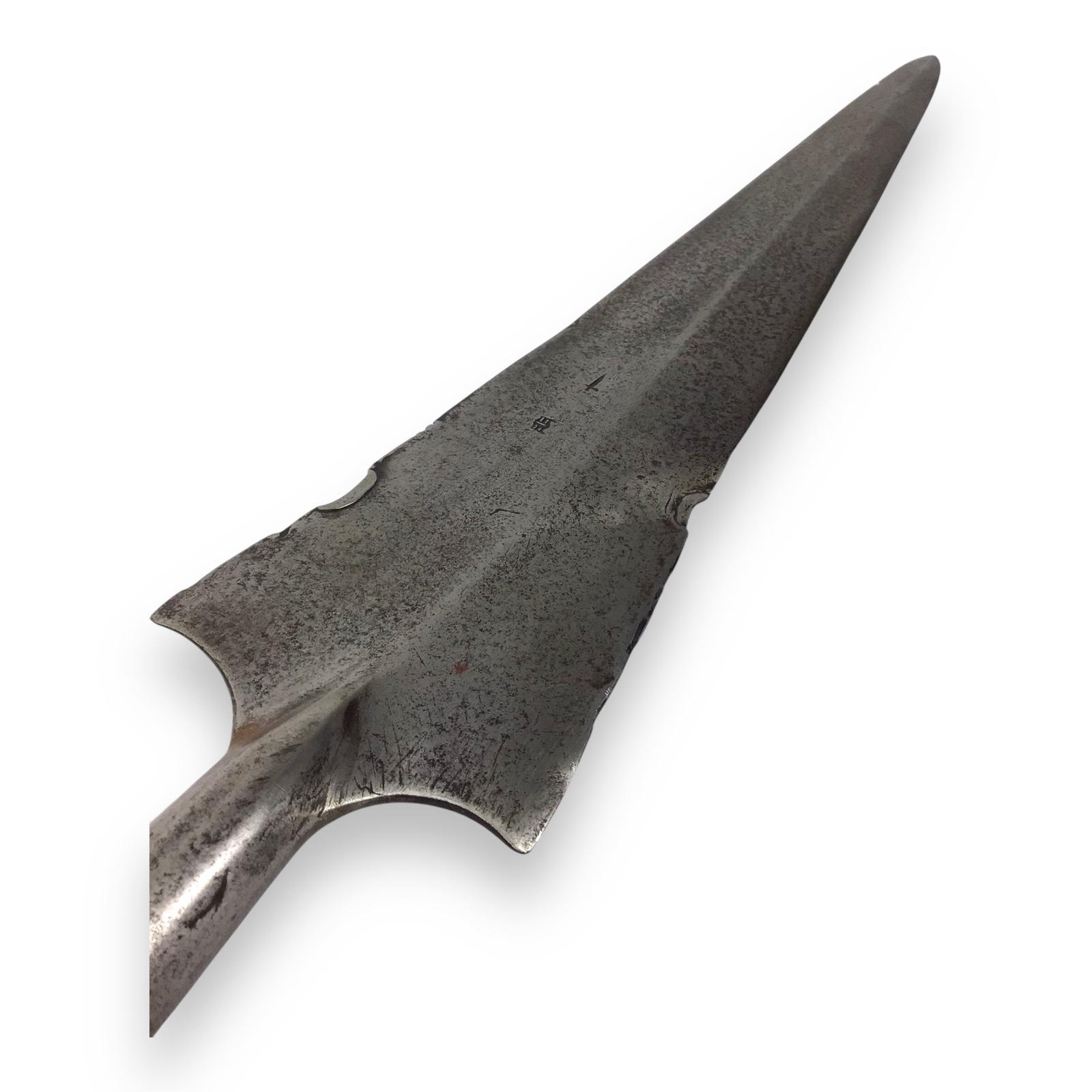 European Renaissance Large Triangular Head Spear Circa 1490 A.D.