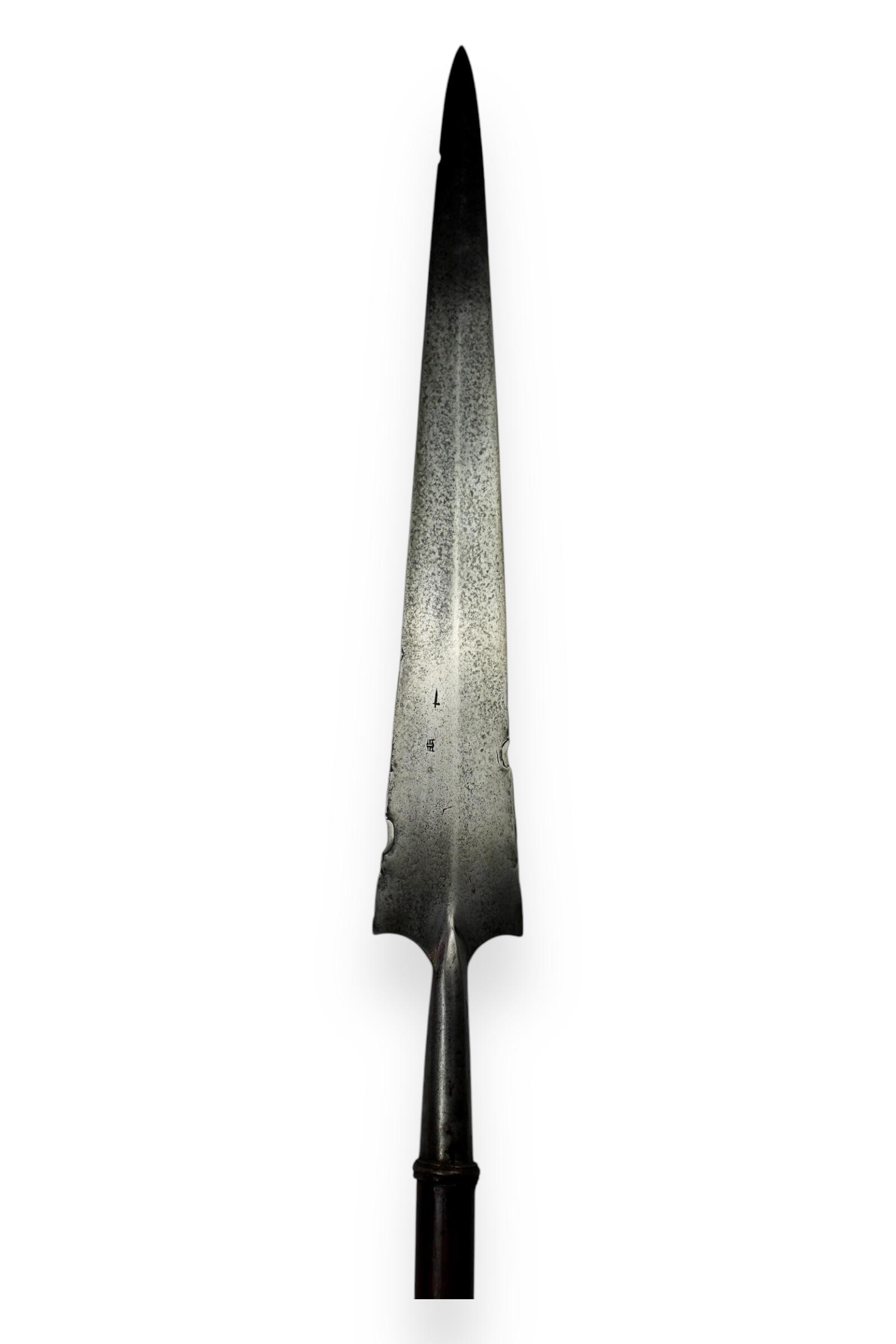 European Renaissance Large Triangular Head Spear Circa 1490 A.D.