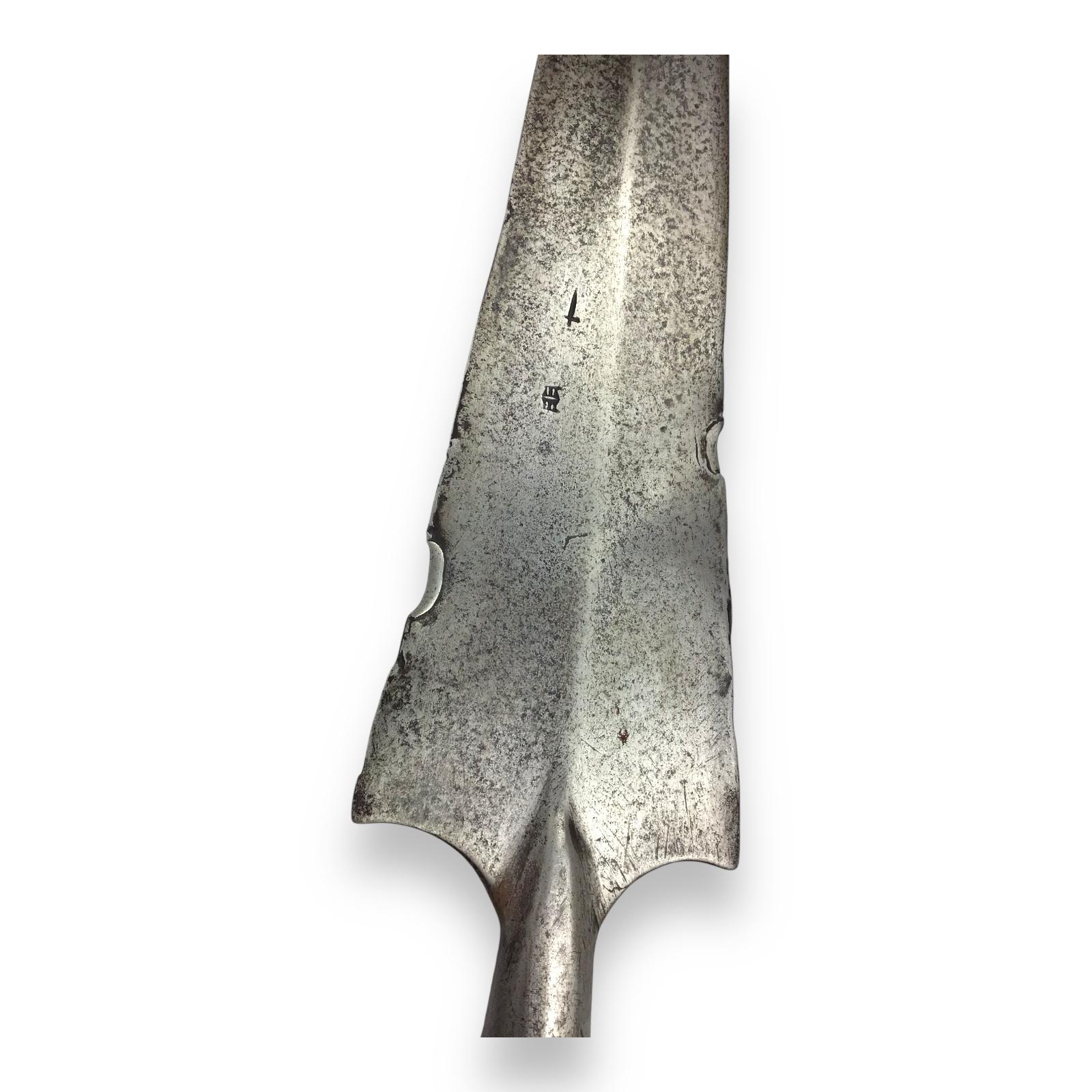 European Renaissance Large Triangular Head Spear Circa 1490 A.D.