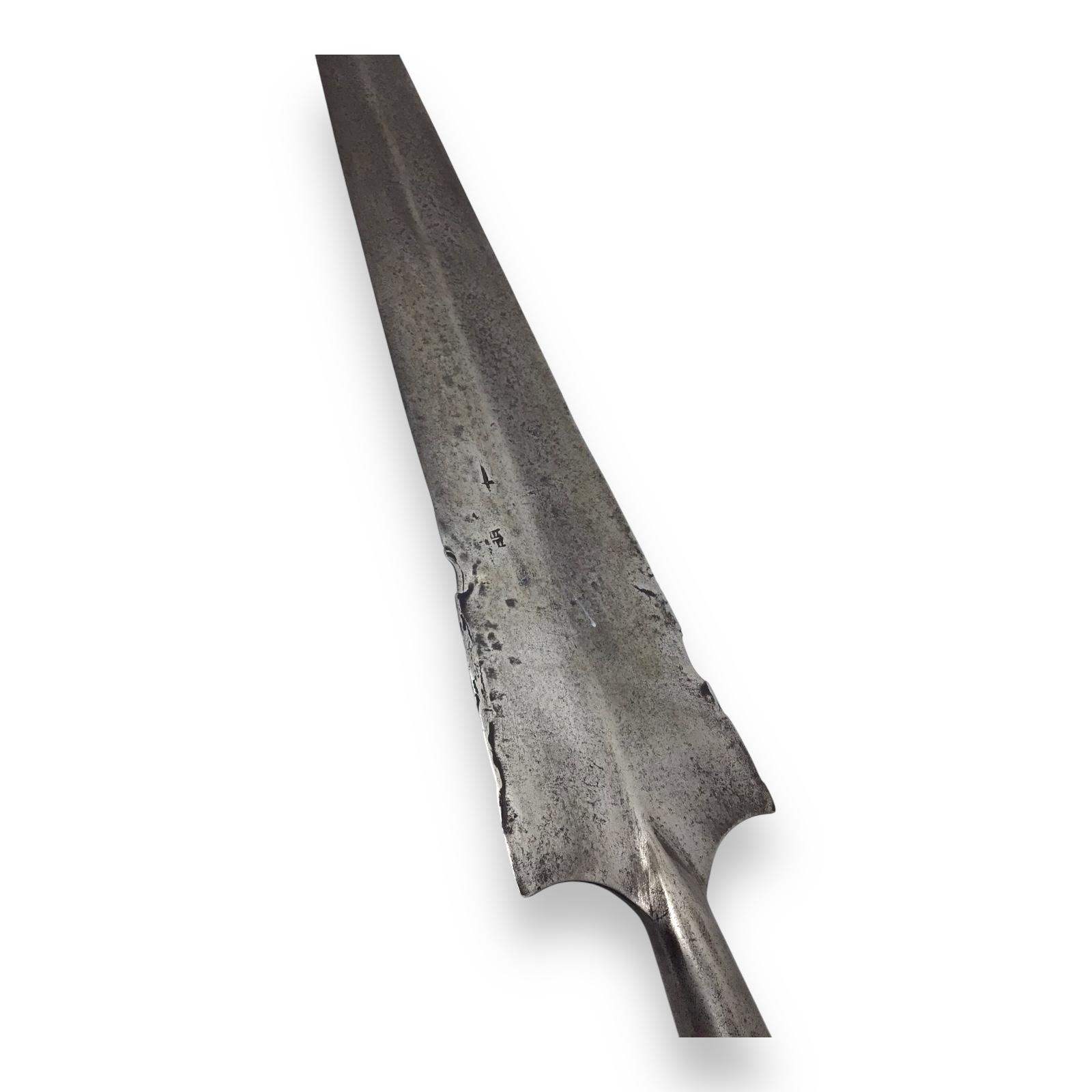 European Renaissance Large Triangular Head Spear Circa 1490 A.D.