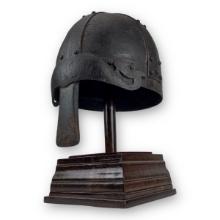 Viking to Crusader Era Riveted Nasal Helmet with Stylized Finials