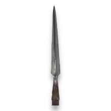 European Gothic Spear with Massive Head and Medial Ridge