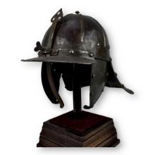 English Cromwellian Lobster-Tail Burgonet Helmet - Circa 1630-1660