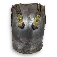 Napoleonic 18-19thc French Cuirassier or Dragoon Officer's Breastplate w/ Motifs