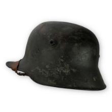 German WW1 M18 Stahlhelm Helmet with Strap â€“ Named to â€œKELLERâ€�