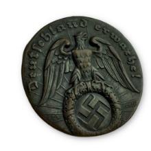 German WW2 "Deutschland Erwache" Mirror - Marked "Ges. Gesch."