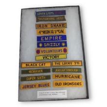 WW2 U.S. Grouping of 16 Armor Shoulder Tabs - Some Possibly Theater-Made