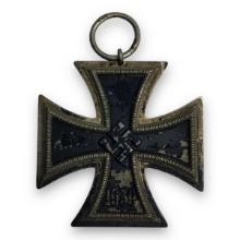 German WW2 Iron Cross, First Class, 1939, Maker Marked "128" S. Jablonski GmbH