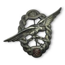 Croatian WW2 Independent  Air Force Badge - Observer & Navigator Qualification, Marked "835"