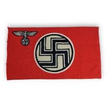 German WW2 State Car Pennant - NSDAP Reichsdienstflagge Marked for Kriegsmarine Use