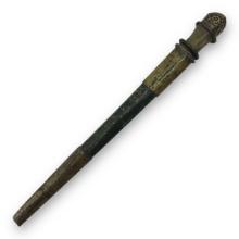 Tibetan Dagger - 17th-18th Century Damascus Steel Blade with Fine Mounts