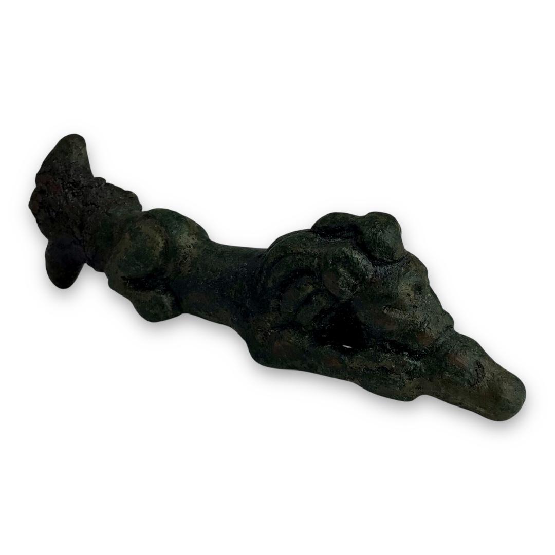 Unique Bronze Age Iron Sword Hilt –  “Sleeping Lion” Design – Blade Lost to Time
