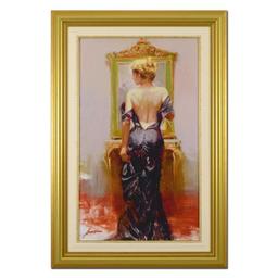 Pino (1939-2010), "Evening Elegance" Framed Limited Edition Hand Embellished Giclee on Canvas. Nu...