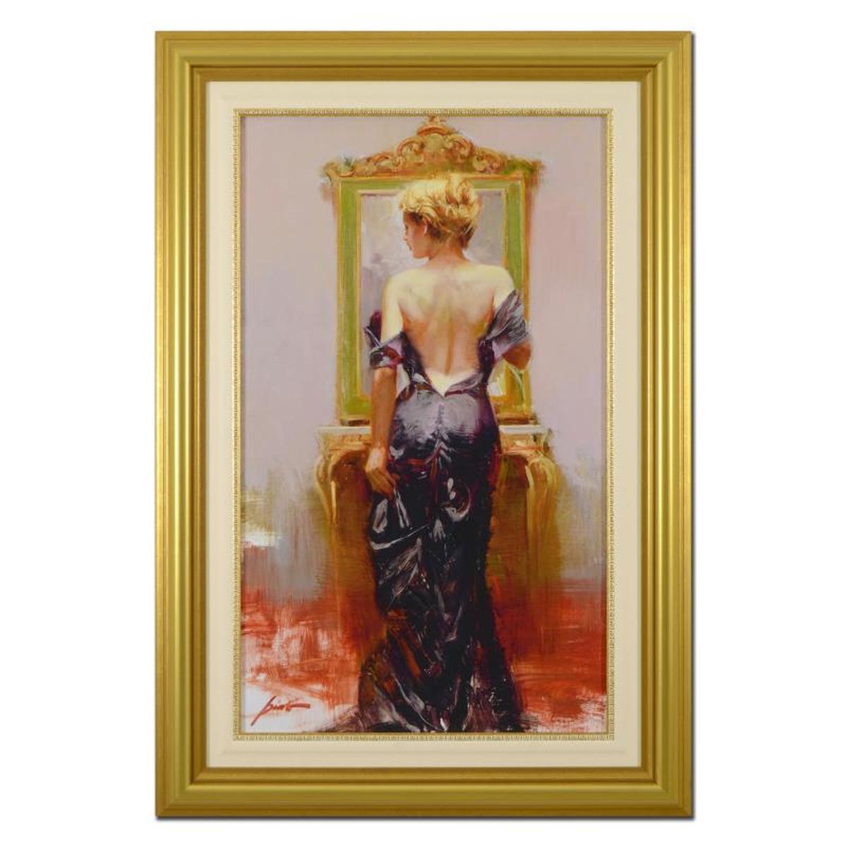 Pino (1939-2010), "Evening Elegance" Framed Limited Edition Hand Embellished Giclee on Canvas. Nu...