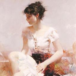 Pino (1939-2010), "White Lace" Limited Edition on Canvas, Numbered and Hand Signed with Certificate