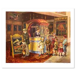 Lee Dubin, "Movie Night" Limited Edition Lithograph, Numbered and Hand Signed and Letter of Authe...
