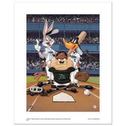 At the Plate (Devil Rays) Numbered Limited Edition Giclee from Warner Bros. with Certificate of A...