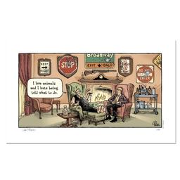 Bizarro, "Sign Hunter" Numbered Limited Edition Hand Signed by creator Dan Piraro; Letter of Auth...