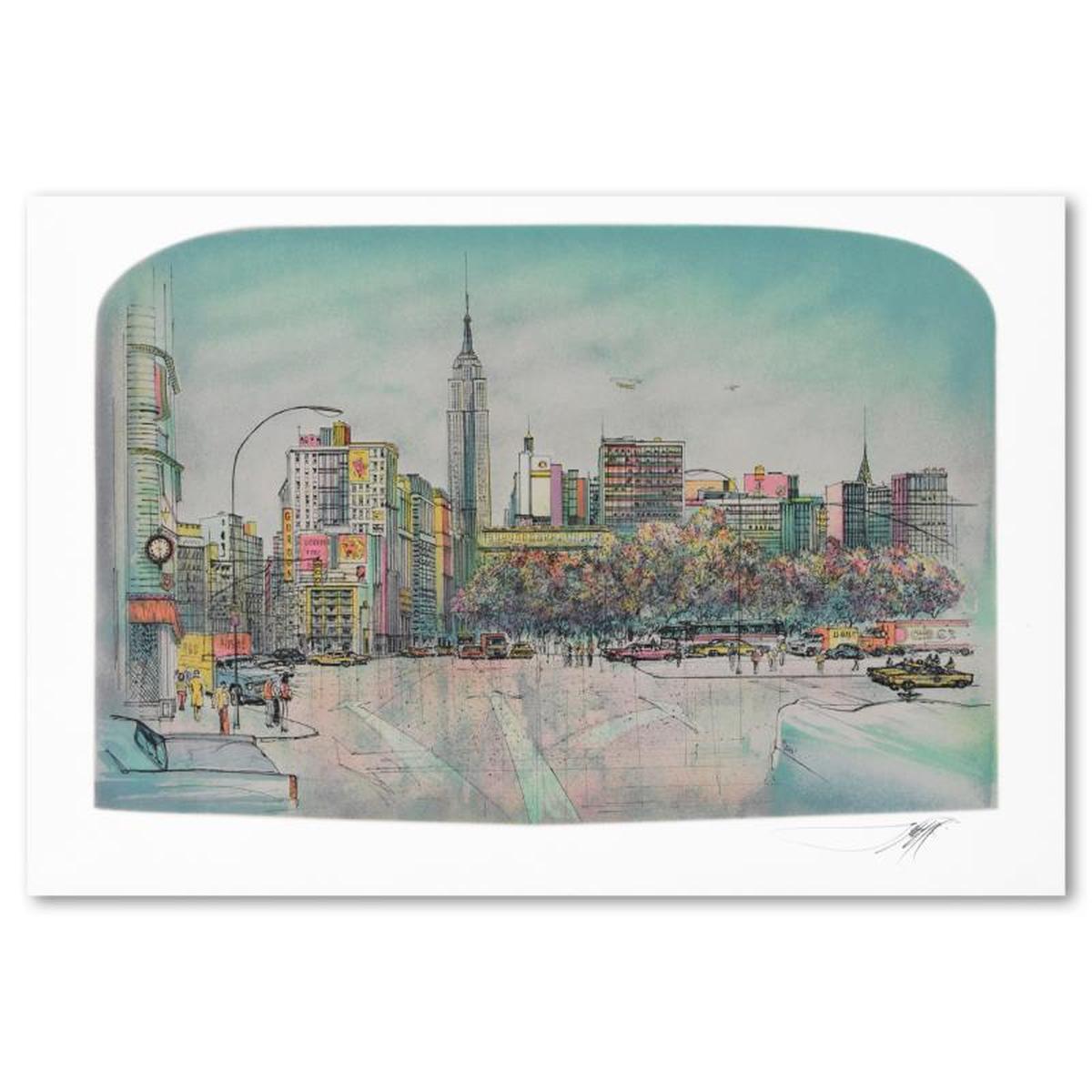 Rolf Rafflewski, "New York City" Limited Edition Lithograph, Numbered and Hand Signed with Letter...