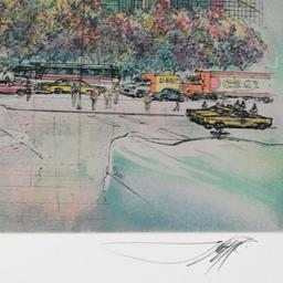 Rolf Rafflewski, "New York City" Limited Edition Lithograph, Numbered and Hand Signed with Letter...