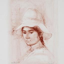Magda Limited Edition Lithograph by Edna Hibel (1917-2014), Numbered and Hand Signed with Certifi...