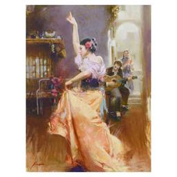 Pino (1939-2010), "Isabella" Limited Edition Hand Embellished Giclee on Canvas. Numbered and Hand...
