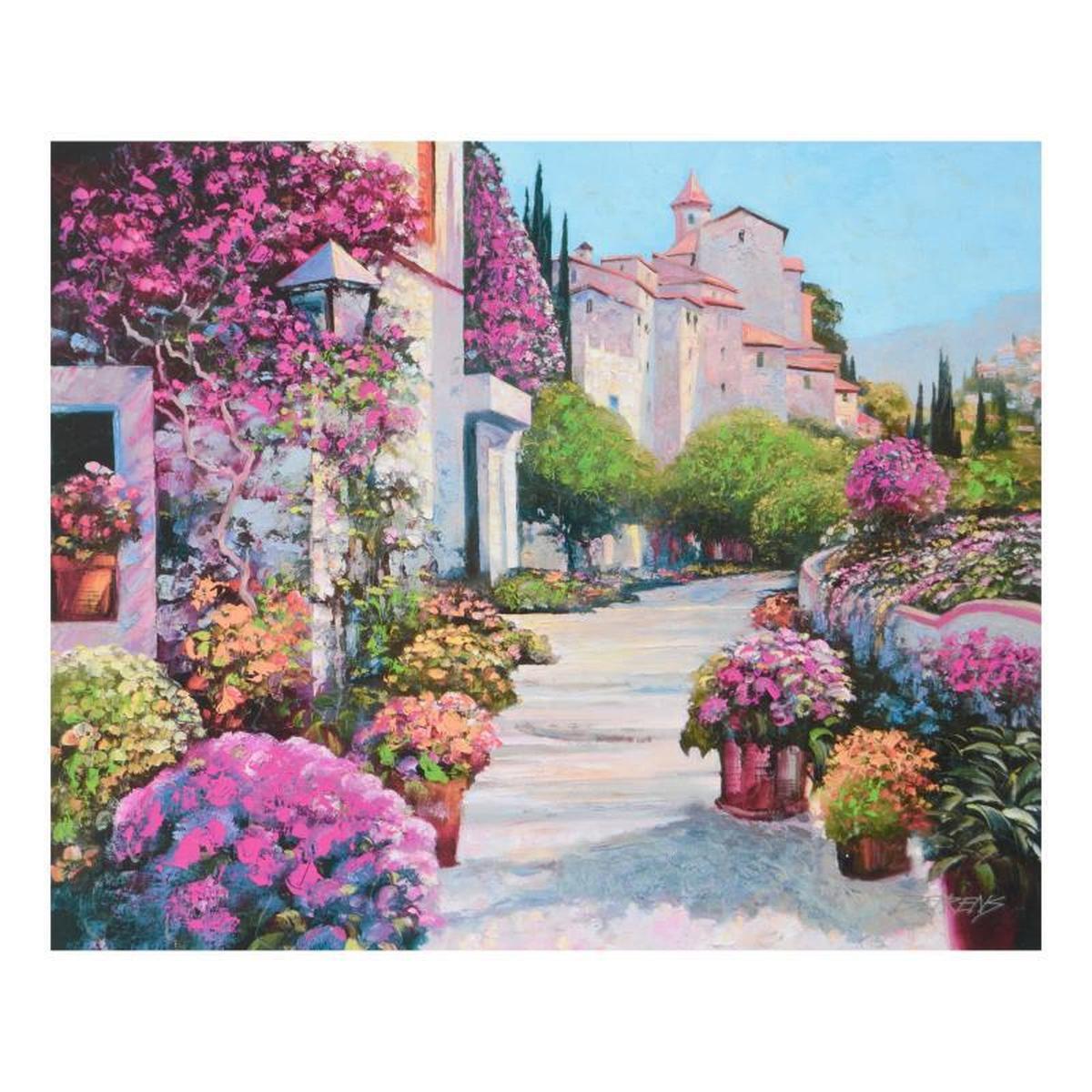 Howard Behrens (1933-2014), "Blissful Burgundy" Limited Edition on Canvas, Numbered and Signed with