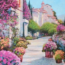 Howard Behrens (1933-2014), "Blissful Burgundy" Limited Edition on Canvas, Numbered and Signed with