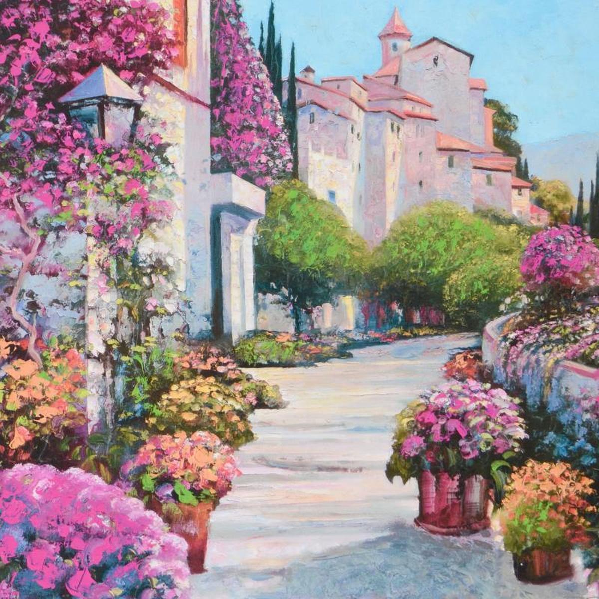 Howard Behrens (1933-2014), "Blissful Burgundy" Limited Edition on Canvas, Numbered and Signed with