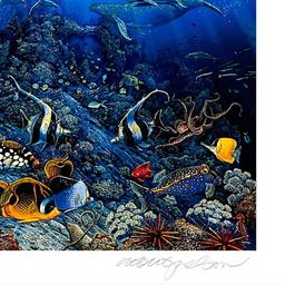 Robert Lyn Nelson, "Two Worlds" Limited Edition Mixed Media, Numbered and Hand Signed with Letter...