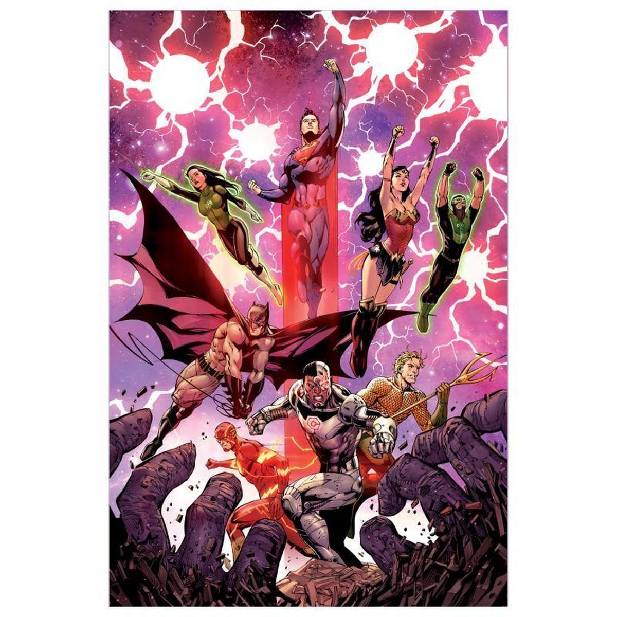 DC Comics, "Justice League #3" Numbered Limited Edition Giclee on Canvas by Tony S Daniel with COA.