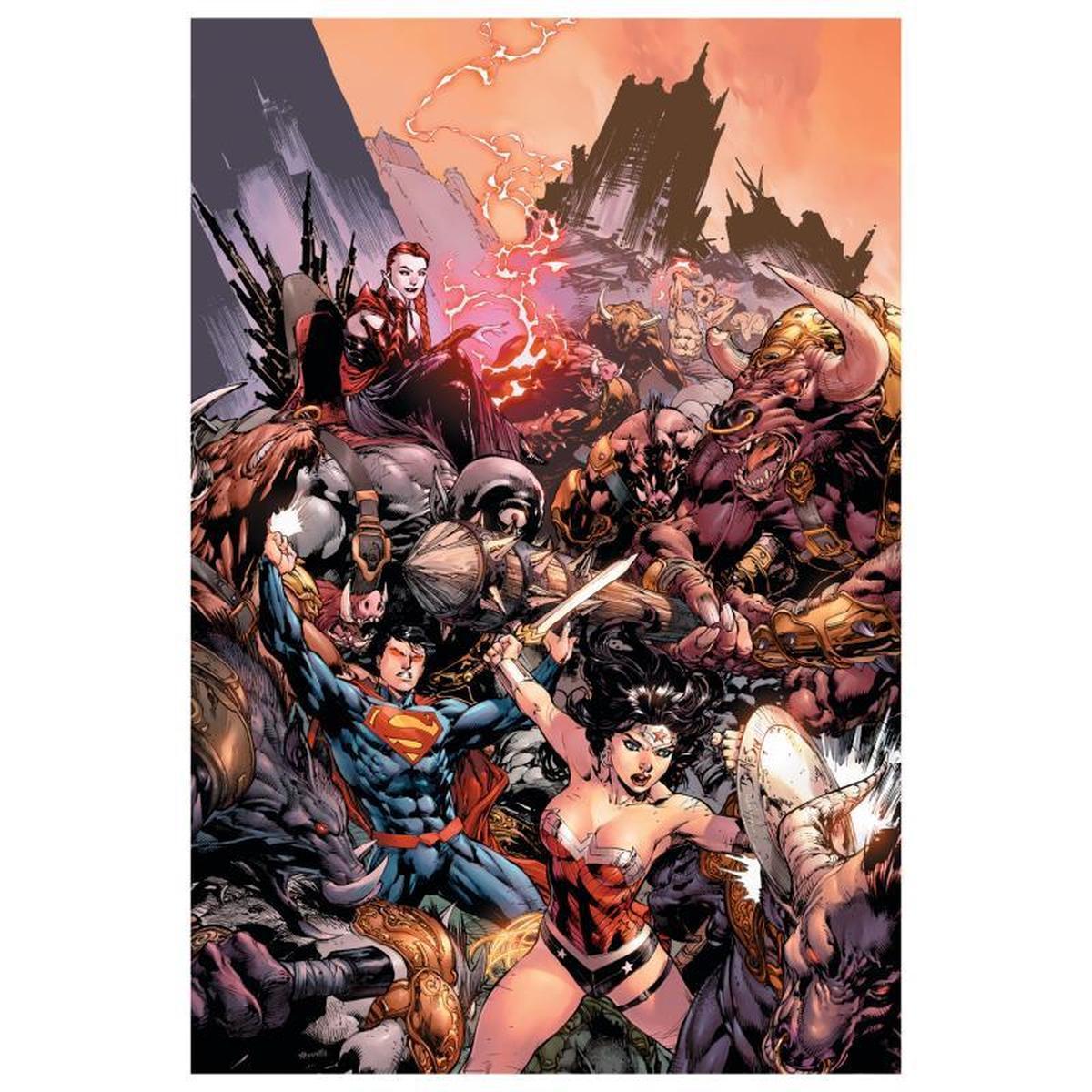 DC Comics, "Superman/ Wonder Woman #17" Numbered Limited Edition Giclee on Canvas by Ed Bened wit...