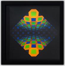 Victor Vasarely- Heliogravure Print "Ondocto - Re"