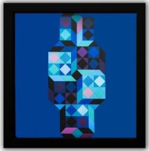 Victor Vasarely- Heliogravure Print "Tridim - G"