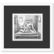 Mark Kostabi- Original Drawing on Paper "Luminous Engagment"