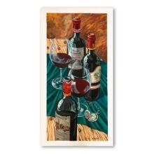 Dima Gorban, "Table for Two" Hand Signed Limited Edition Serigraph on Paper with Letter of Authen...