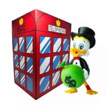 Alec Monopoly- Painted Solid Cast Vinyl Sculpture "Rich Ducky"