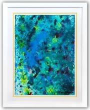 Wyland- Original Watercolor Painting on Deckle Edge Paper "Abstract Drip"