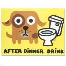After Dinner Drink Limited Edition Lithograph by Todd Goldman, Numbered and Hand Signed with Cert...