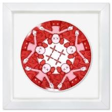 KAWS, Framed Porcelain Plate, Estate Stamped Inverso.